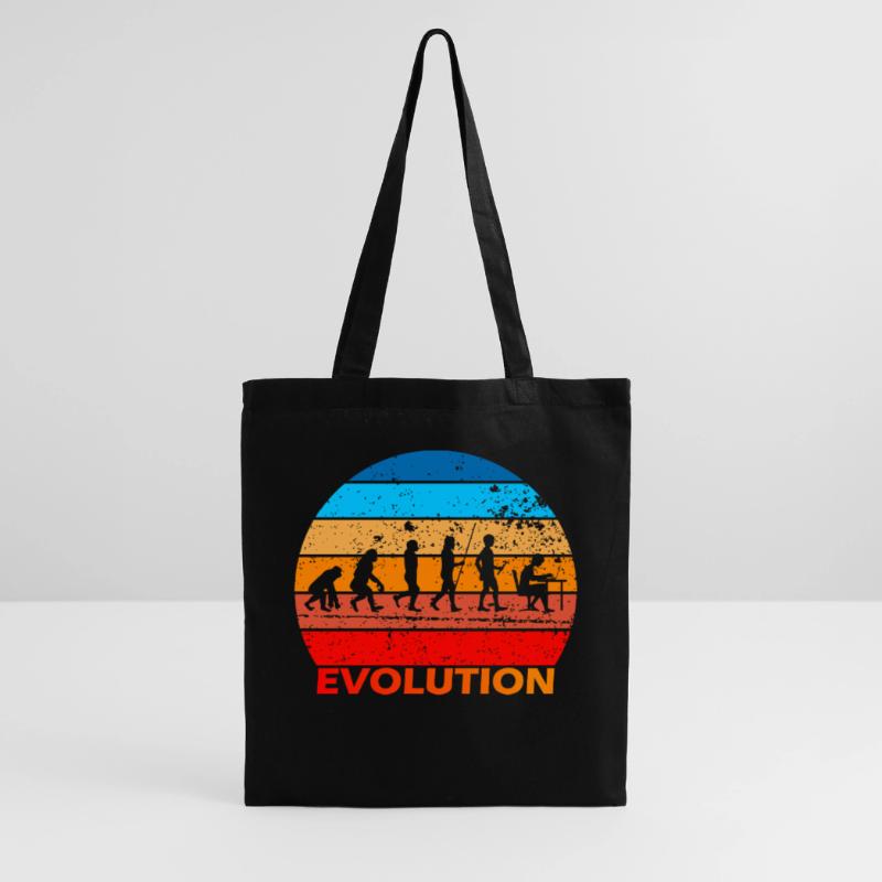 Evolution von IT EDV Informatik Computer Nerds Stoffbeutel