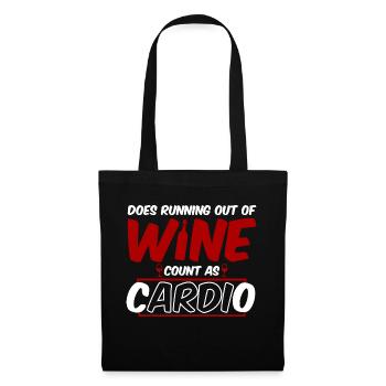 Out Of Wine Cardio Pun - Tote Bag - black - Front