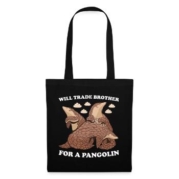 Échangera son frère contre un pangolin - Sac en tissu - noir - Devant