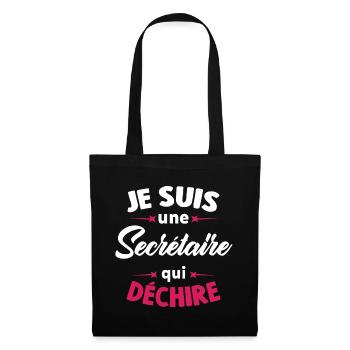 Je Suis Une Secrétaire Qui Déchire - Sac en tissu - noir - Devant