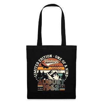 Vintage 1962 August 60th Birthday Gift Fun - Tote Bag - black - Front