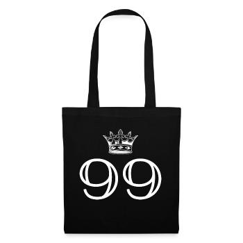 99 Couronne numérique - Sac en tissu - noir - Devant