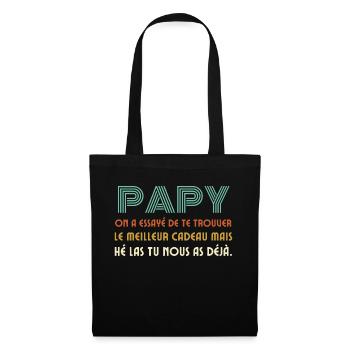 Cadeau Drôle Pour Papy De Fête Des Grands Pères - Tote Bag - black - Front