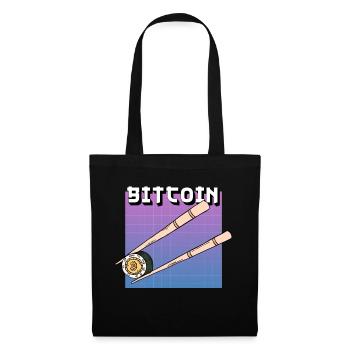 Sushi Bitcoin Crypto Trader boursier - Sac en tissu - noir - Devant