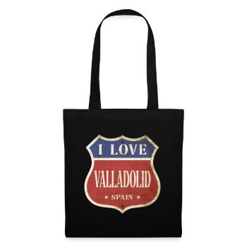 Valladolid Spanien Stadt I Love Vintage Retro - Stoffbeutel - Schwarz - Vorne