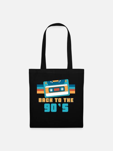 Cassette Back To 90's Gift 90s Party - Tote Bag - black