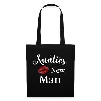 Aunties new Man - Stoffbeutel - Schwarz - Vorne