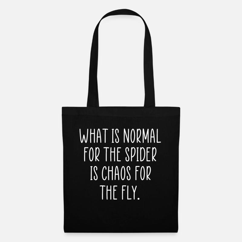 citation araignée - Sac en tissu - noir