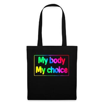 Mon corps mon choix - Sac en tissu - noir - Devant