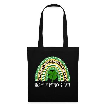 Happy St. Patrick´s Day Saint Patrick Irland Irish - Stoffbeutel - Schwarz - Vorne