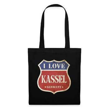 Kassel Germany City I Love Vintage Retro - Tote Bag - black - Front