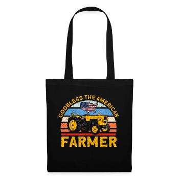 Tractor Cattle Breeder Farmer Gift - Tote Bag - black - Front