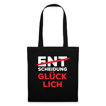 Entscheidung Glücklich - Stoffbeutel - Schwarz - Vorne