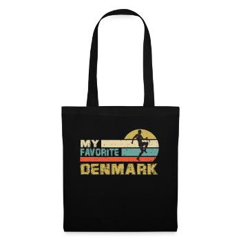 Denmark Soccer Football 2022 WM - Sac en tissu - noir - Devant