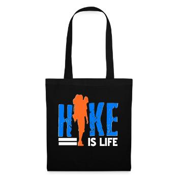 Hike Is Life Cool Retro Vintage Hiking Designs - Tote Bag - black - Front