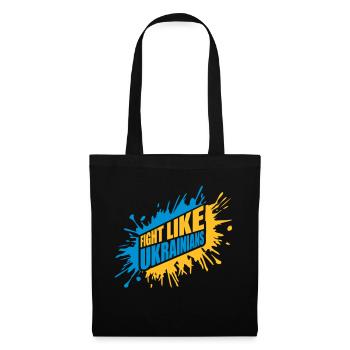 fight like ukrainians quote - Tote Bag - black - Front