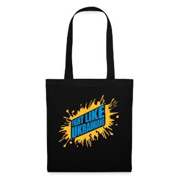 fight like ukrainians quote - Tote Bag - black - Front
