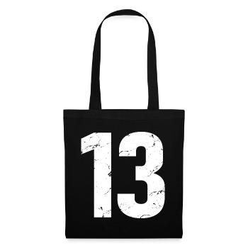 Cool Number 13 - 13 Years Old 13th Birthday Gift - Tote Bag - black - Front