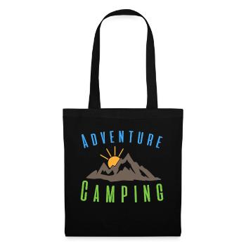 Abenteuer Camping - Camping Life - Stoffbeutel - Schwarz - Vorne