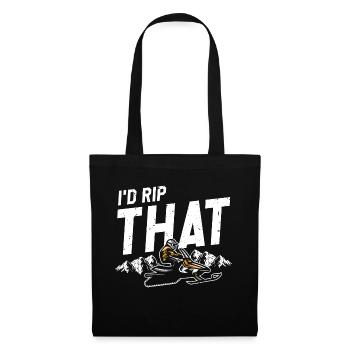 Snowmobiler and Skidoo Design - Tote Bag - black - Front