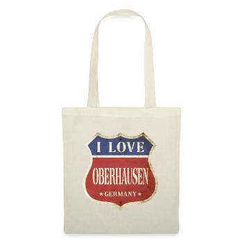 Oberhausen Deutschland Stadt I Love Vintage Retro - Stoffbeutel - Natur - Vorne