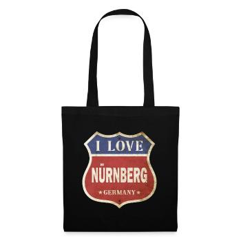 Nuremberg Germany City I Love Vintage Retro - Tote Bag - black - Front