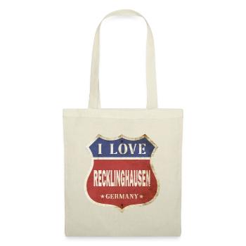 Recklinghausen Deutschland I Love Vintage Retro - Stoffbeutel - Natur - Vorne