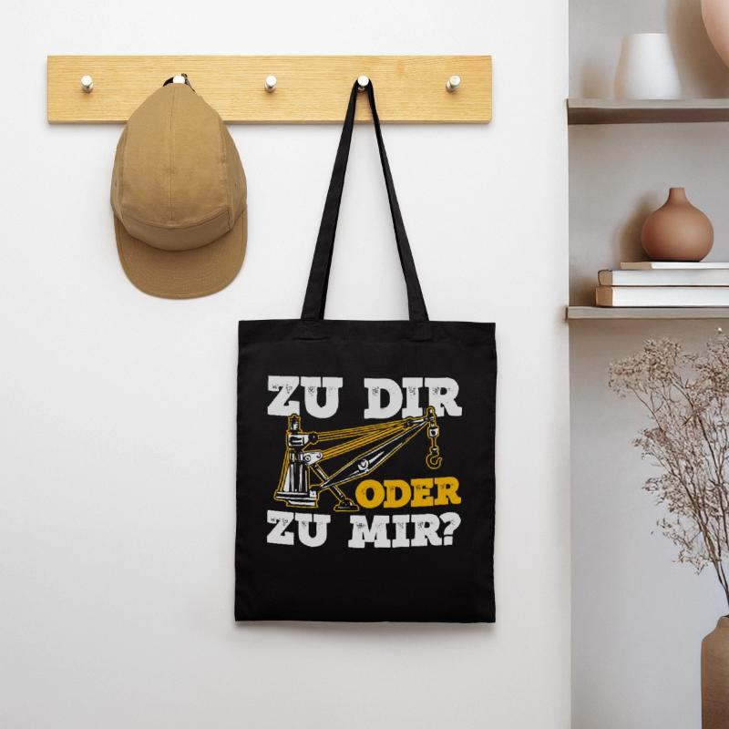 Zu Dir Oder Zu Mir Abschleppdienst Abschlepper Stoffbeutel