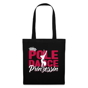 Pole Dance Prinzessin - Stoffbeutel - Schwarz - Vorne