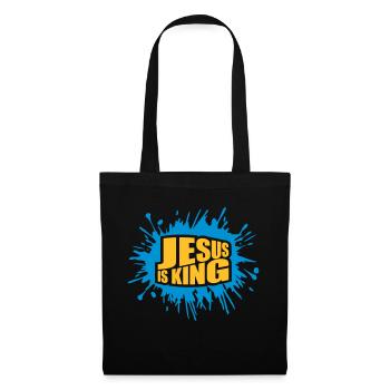 Citation de Jésus est roi - Sac en tissu - noir - Devant