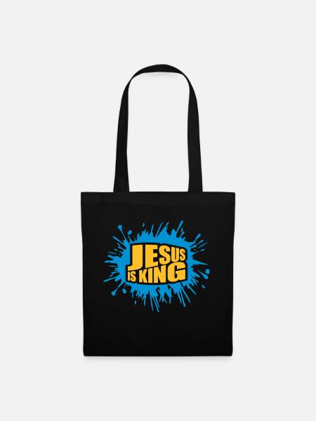 jesus is king Zitat - Stoffbeutel - Schwarz