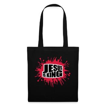Citation de Jésus est roi - Sac en tissu - noir - Devant