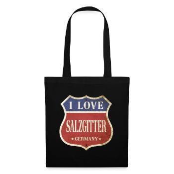 Salzgitter Germany City I Love Vintage Retro - Tote Bag - black - Front