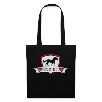 Citation de fille de cheval disant - Sac en tissu - noir - Devant