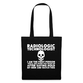 Je suis la première personne que vous verrez à votre réveillère4 - Sac en tissu - noir - Devant