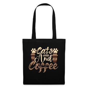 Funny Quote Vintage Azuco Coffee Cat - Tote Bag - black - Front