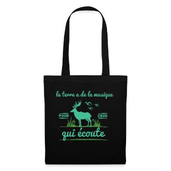 la terre a de la musique - Sac en tissu - noir - Devant