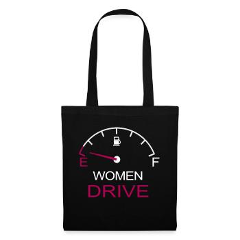 Women Drive - Stoffbeutel - Schwarz - Vorne