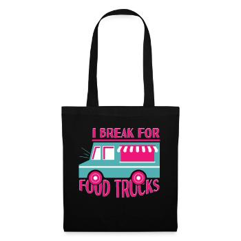 I Break For Food Trucks - Tote Bag - black - Front