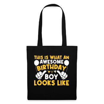 this is what an awesome birthday boy looks like - Sac en tissu - noir - Devant