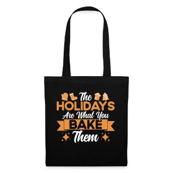 Weihnachtsbäckerei Lebkuchen backen Lebkuchen Gesc - Stoffbeutel - Schwarz - Vorne