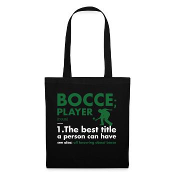 Sport Player Definition Bocce - Stoffbeutel - Schwarz - Vorne