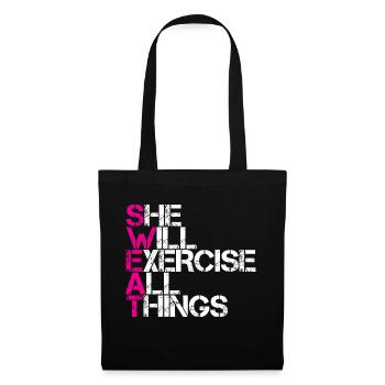 transpirer, elle excisera toutes choses - Sac en tissu - noir - Devant