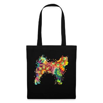 Akita Shiba Inu Hund Hunde Design Hundebesitzer - Stoffbeutel - Schwarz - Vorne