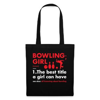 Sport Girl Definition Bowling - Stoffbeutel - Schwarz - Vorne