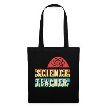 Retro Vintage SCIENCE Teacher Designs - Stoffbeutel - Schwarz - Vorne
