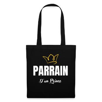 parrain d'un prince - Sac en tissu - noir - Devant