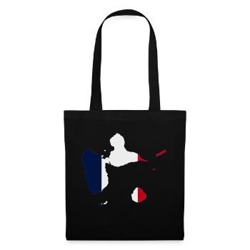 Carte de la guadeloupe - Sac en tissu - noir - Devant