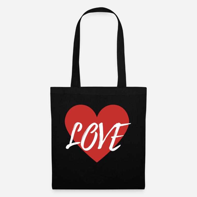 LOVE - Stoffbeutel - Schwarz