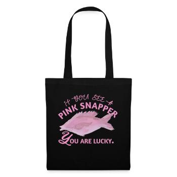 Snapper Fish - Amateur de poisson - Sac en tissu - noir - Devant